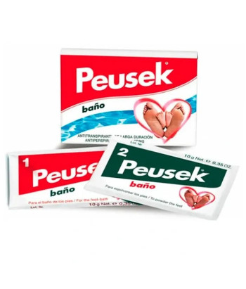Bain de pieds antitranspirant Peusek - 2 sachets 20g