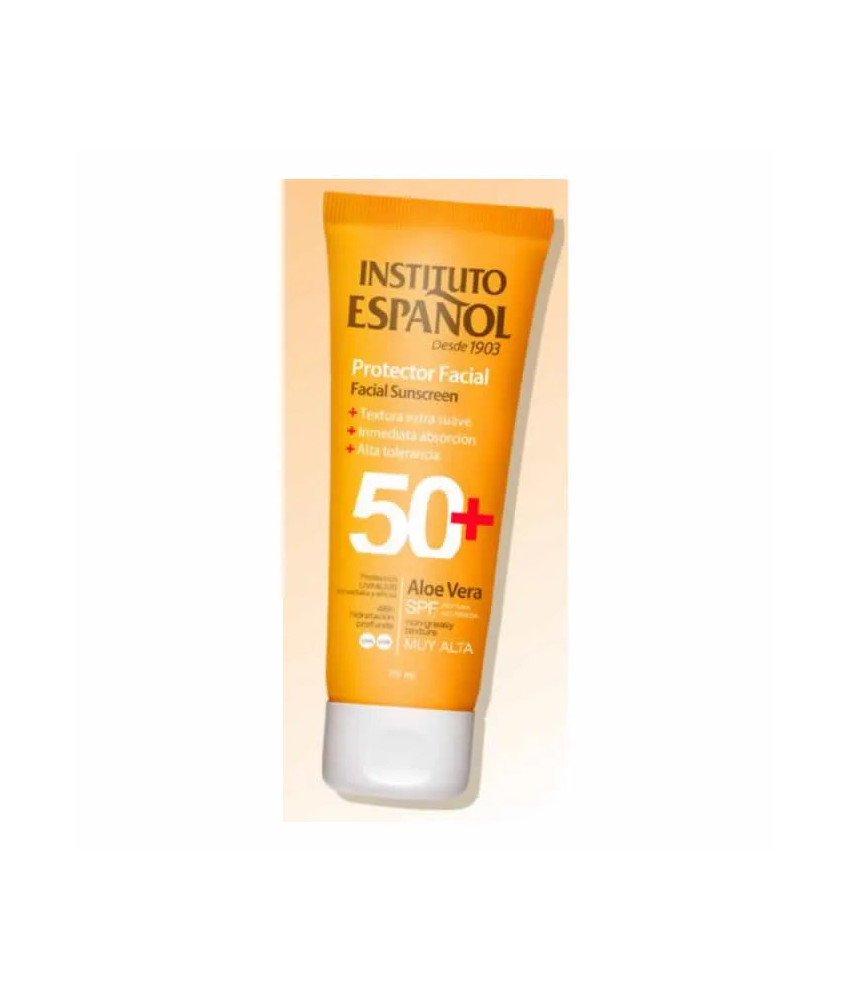 Protégez votre peau avec l'écran solaire facial à l'Aloe Vera SPF50 - 75ml