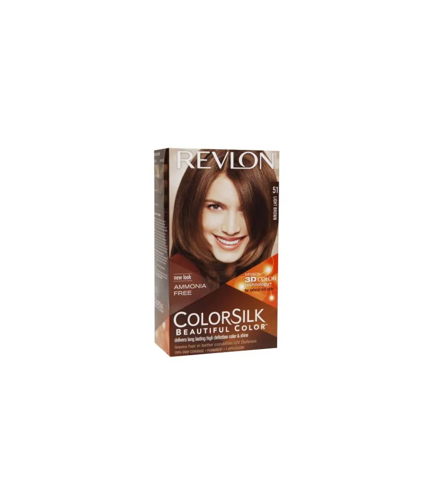 Revon Colorsilk Sans Amoniaque 51 Light Brown - Coloration naturelle et sans ammoniaque