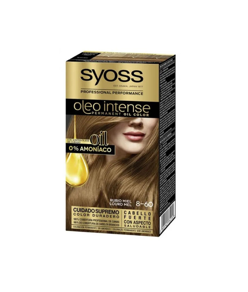 Coloration Capillaire Permanente Syoss Oleo Intense 8-60 Blond Miel