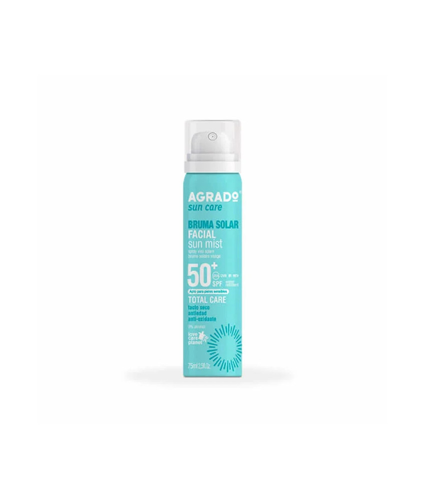 Protégez votre peau avec style grâce au spray solaire facial Agrado SPF50 de 75ml