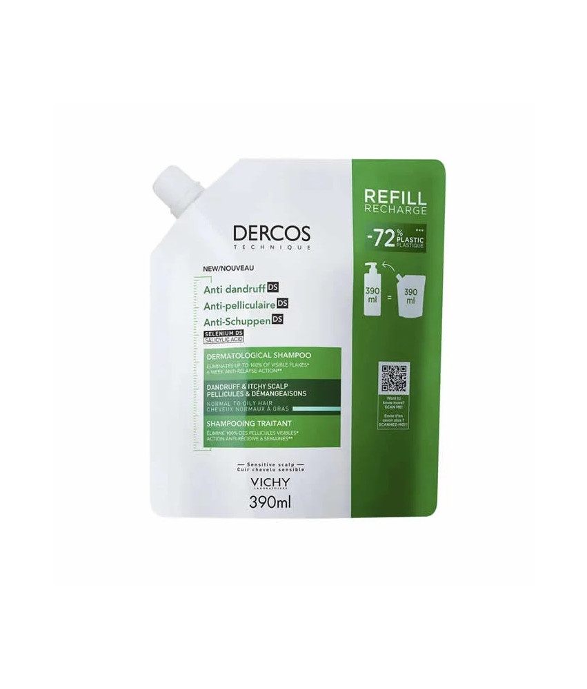 Shampooing Antipelliculaire Dercos Ecorefill 390ml