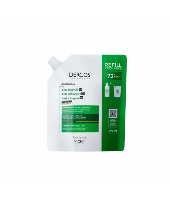 Shampooing Vichy Dercos Antipelliculaire Cheveux Secs 390ml - Recharge