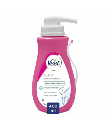 Crème Dépilatoire Veet Pure Shower Pour Peau Sensible 400ml