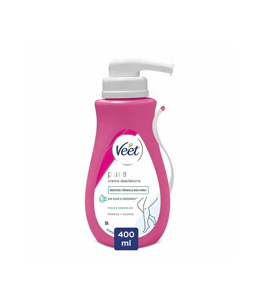 Crème Dépilatoire Veet Pure Shower Pour Peau Sensible 400ml