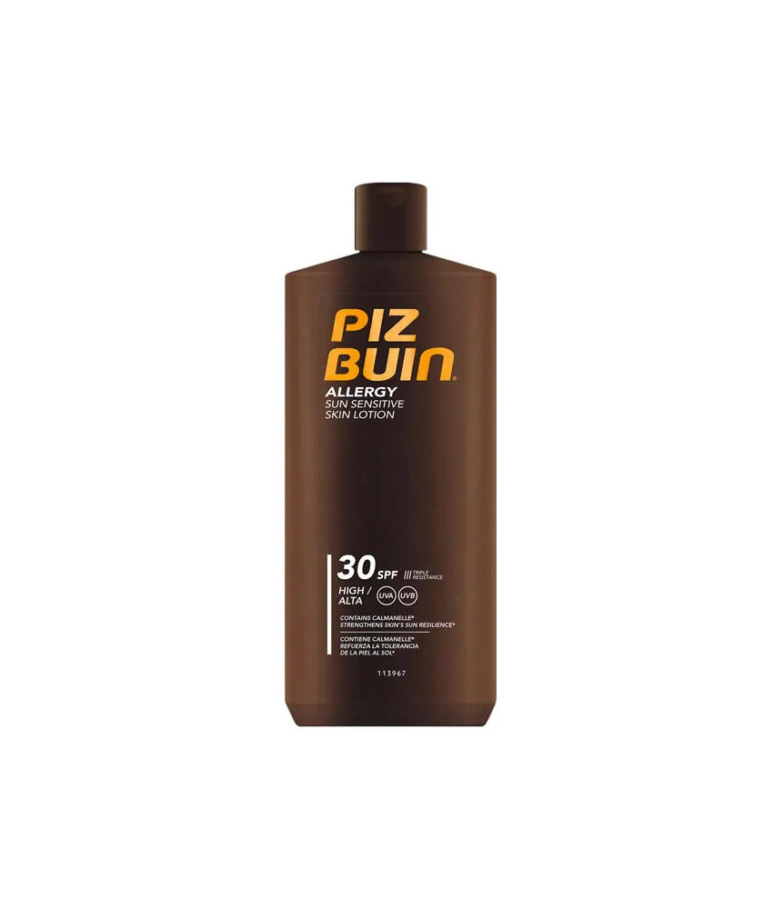 Protection solaire efficace pour peaux sensibles: Piz Buin Allergy Lotion SPF30 400ml