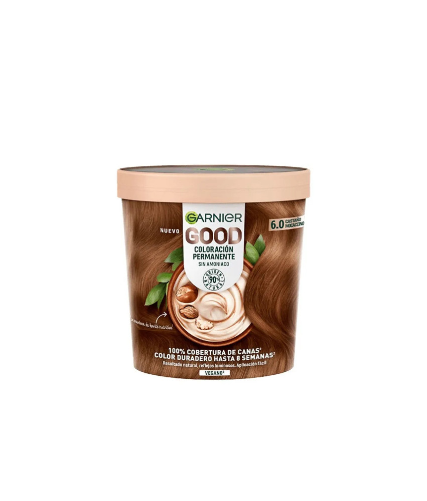 Garnier Good Coloration Permanente 6,0 Castaño Mocaccino - Couleur Longue Tenue