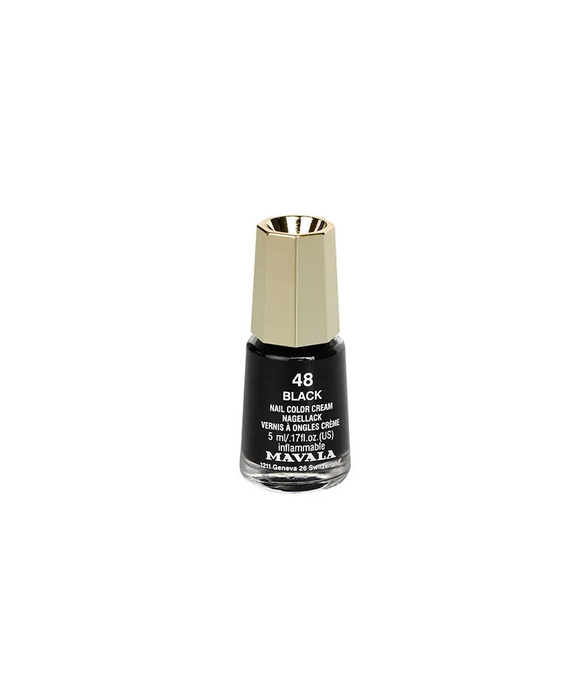 Vernis à Ongles Noir Mavala 48 - Couleur Intense de 5ml