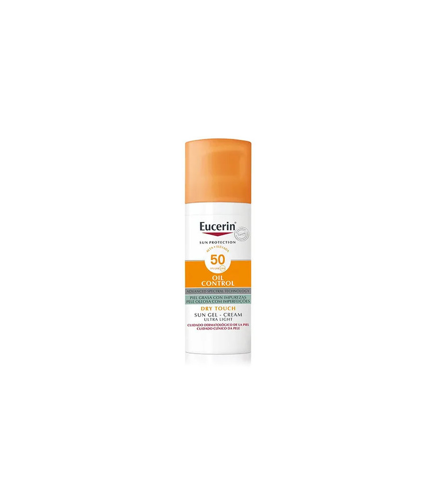 Protection solaire visage Eucerin Sun Gel Creme SPF50 - Peau Mate