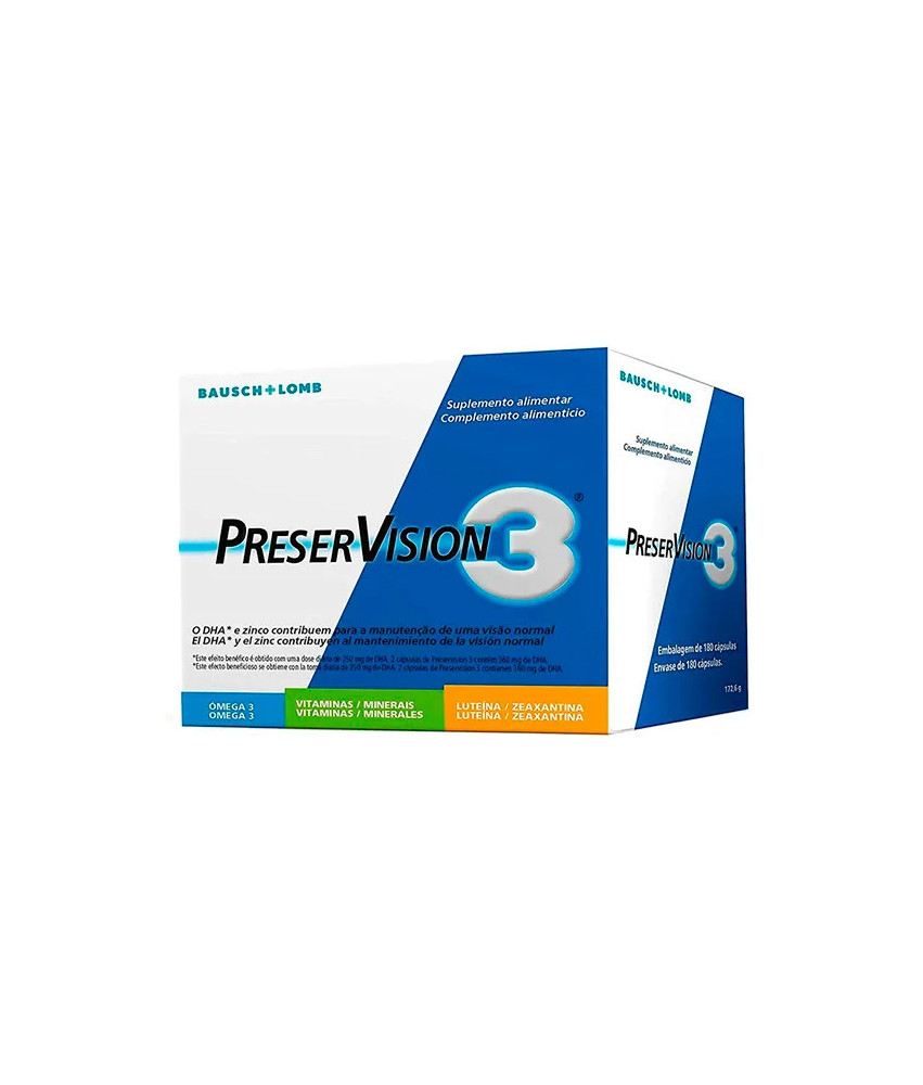 Bausch + Lomb Preservision 3 - 180 Capsules: protection pour les yeux