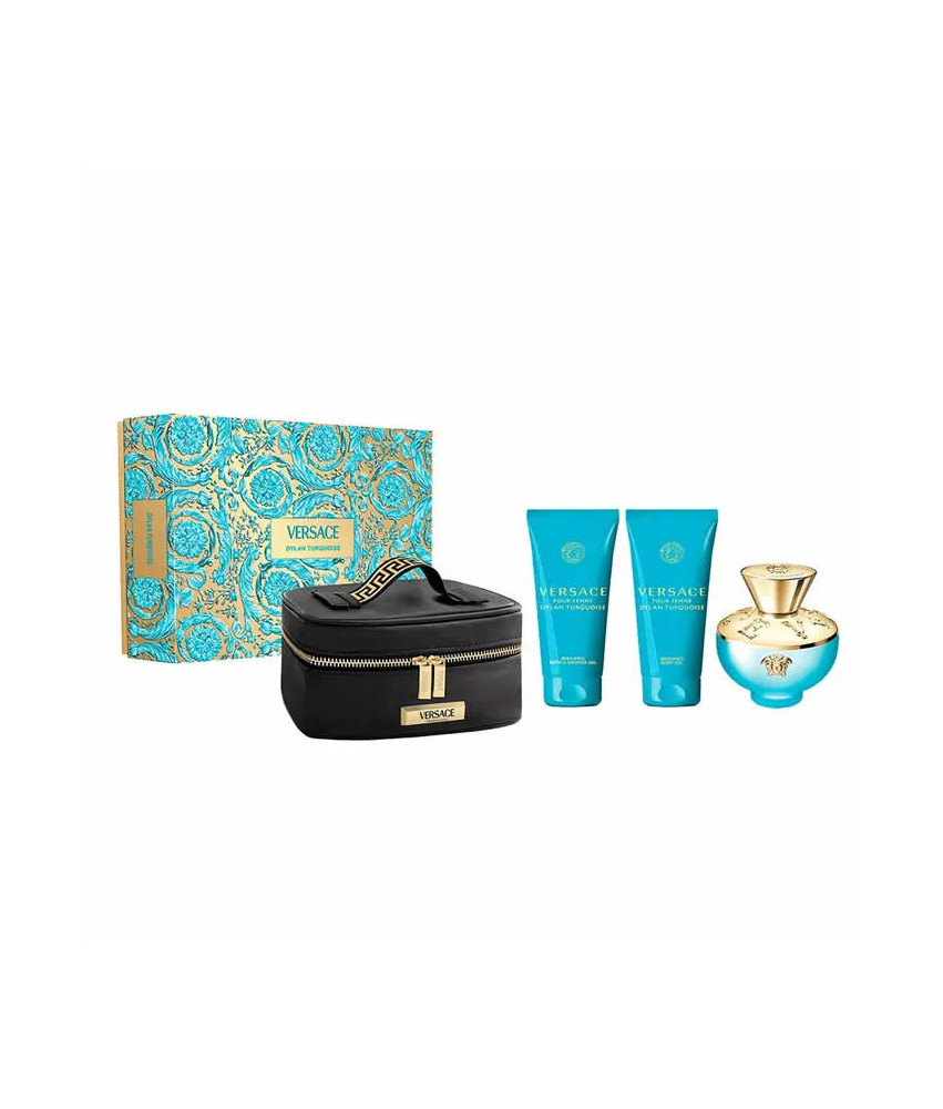 Coffret 4 produits Versace Dylan Turquoise 100ml Eau de Toilette