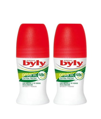 Déodorant Roll On Byly Organic Extra Fresh 2x50ml