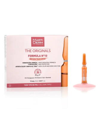 Ampoules Martiderm Formule Nº10 SPF 30 avec Couleur - Protection et Teint Parfaits