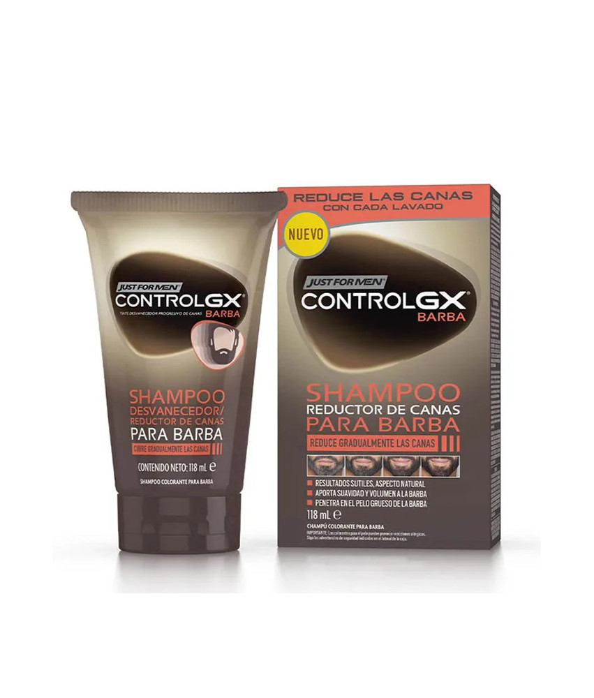 Champú Just For Men Control Gx Beard Réducteur de Cheveux Gris 118ml