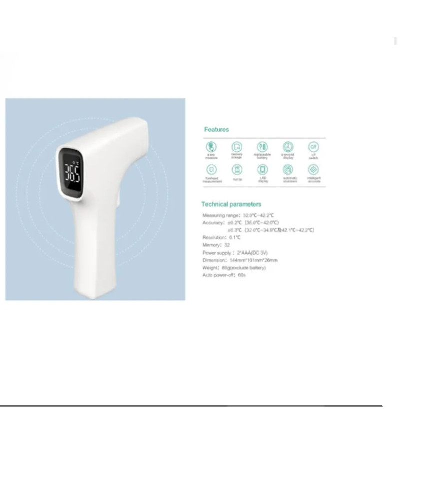 Thermomètre infrarouge sans contact - Mesure rapide