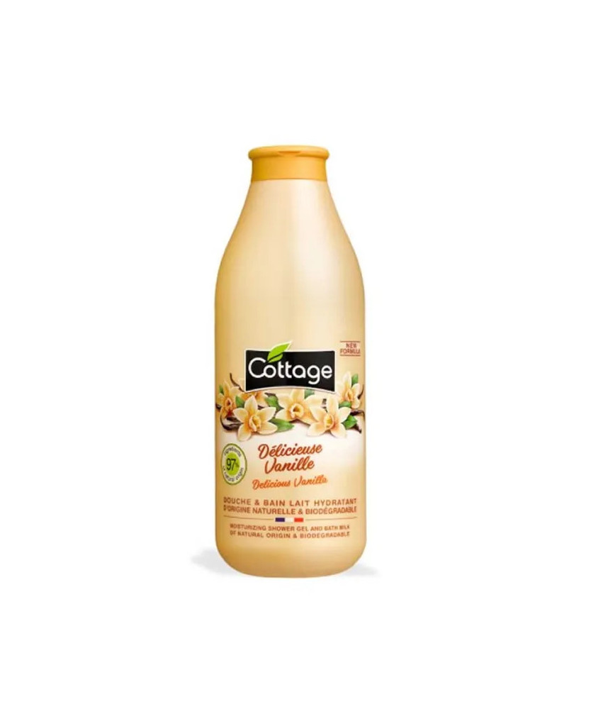 Douche & Bain Lait Hydratant Vanille 750ml - Cottage