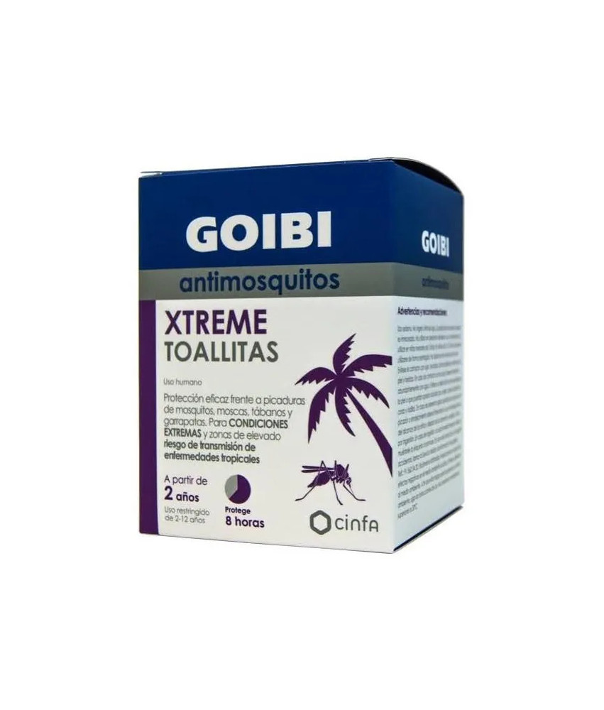 Lingettes Anti-Moustiques Goibi Xtreme - Protection 16 Unités