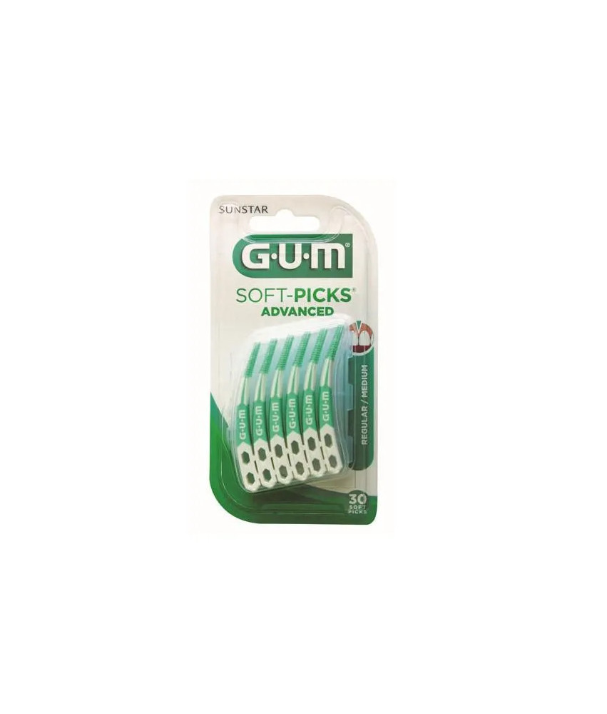 Gum Soft Picks Advanced Regular 30 Unités: Nettoyez en douceur