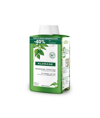 Klorane Duplo Shampoing Ortie 2x400ml: Double Pack Économique