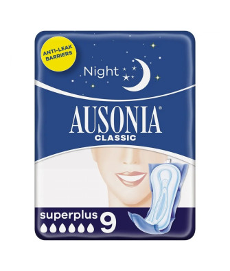 Protégez-vous en toute confiance avec Ausonia Azul Noche Superplus 9 Uds