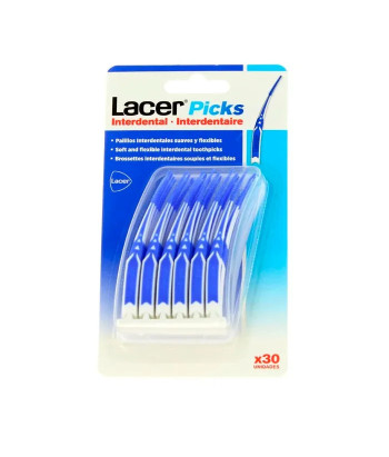 Lacer Picks 30 Brosses Interdentaires - Éliminez les débris efficacement