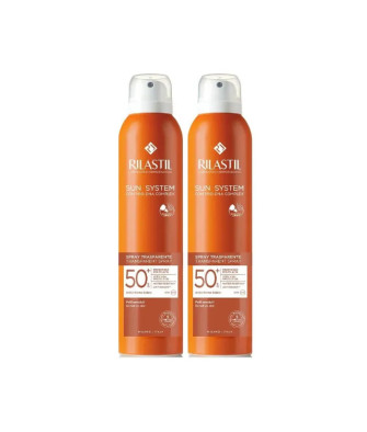 Double pack: Spray transparent SPF50+ Rilastil Sun System