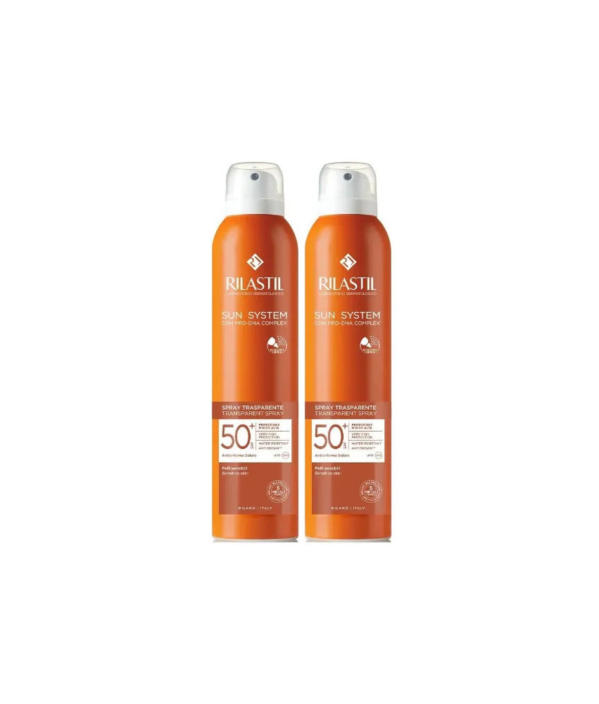 Double pack: Spray transparent SPF50+ Rilastil Sun System