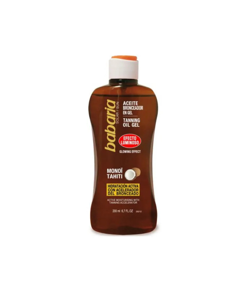 Huile de bronzage Babaria Gel Effet Lumineux 200ml