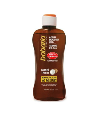 Huile de bronzage Babaria Gel Effet Lumineux 200ml