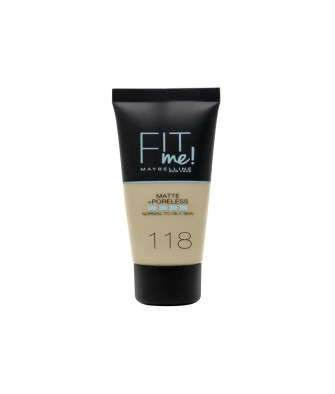 Fond de teint Maybelline Fit Me Matte + Poreless 118 Nude - 30ml