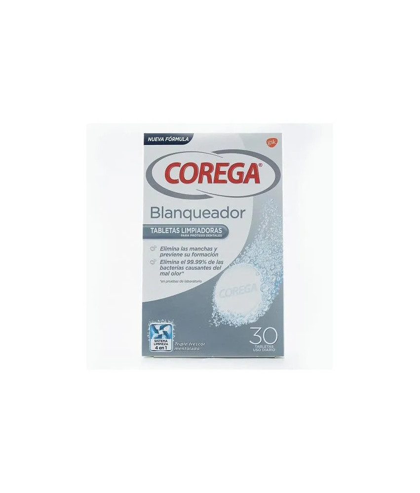 Tablettes effervescentes GSK Corega™ Blanqueador - Sourire éclatant