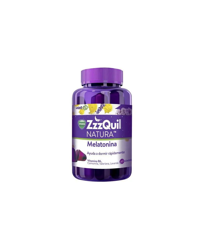 Complément alimentaire Vicks Zzzquil Natura Mélatonine - 60 Unités