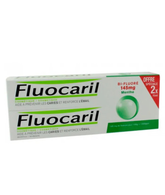Dentifrice Fluocaril Bi-Fluoré Menthe 145mg 2x75ml