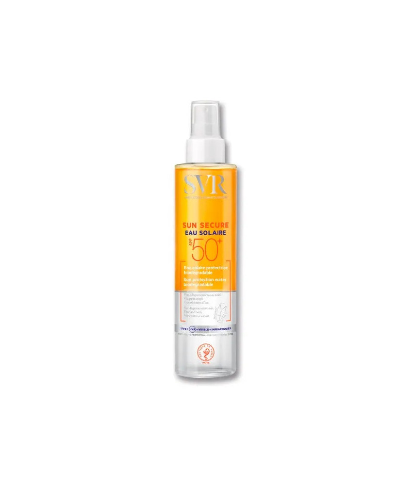 Protection solaire efficace avec SVR Sun Secure SPF50 Eau Solaire 200ml
