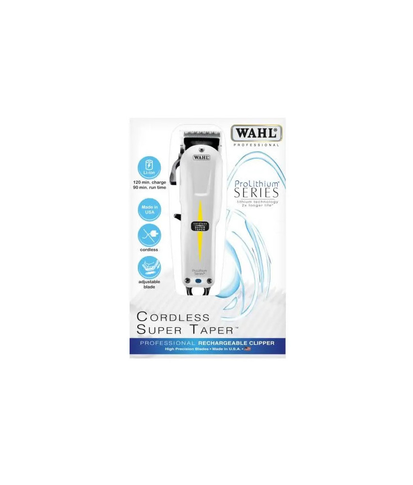Tondeuse WAHL Super Taper puissante sans fil - 60 caractères ou moins
