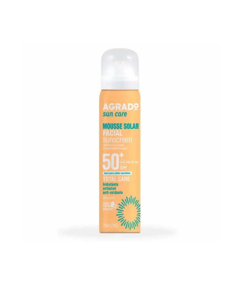 Protection solaire puissante : Agrado Mousse Solaire Visage SPF50 75ml