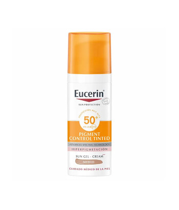 Crème solaire Eucerin Pigment Control SPF50+ pour un teint moyen