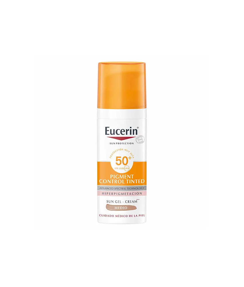 Crème solaire Eucerin Pigment Control SPF50+ pour un teint moyen
