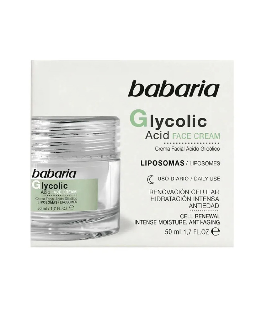 Crème visage Babaria Glycolic Acid Cell Renewal 50ml