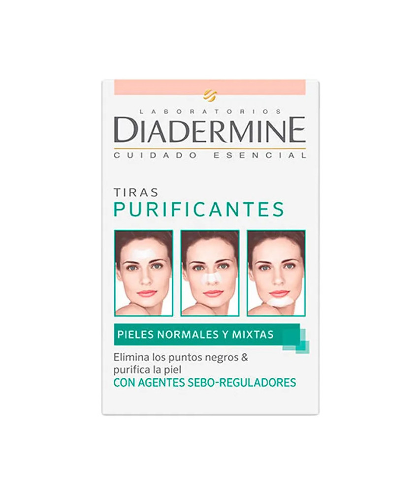 Diadermine Purifying Strips Normal Combination Skin 6 Unités - Bandes purifiantes pour peau normale à mixte
