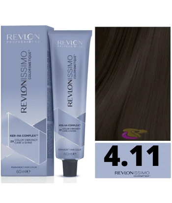Revlon Revlonissimo Colorsmetique 4,11 Medium Chestnut Intense Ash 60ml - Couleur Intense pour Cheveux