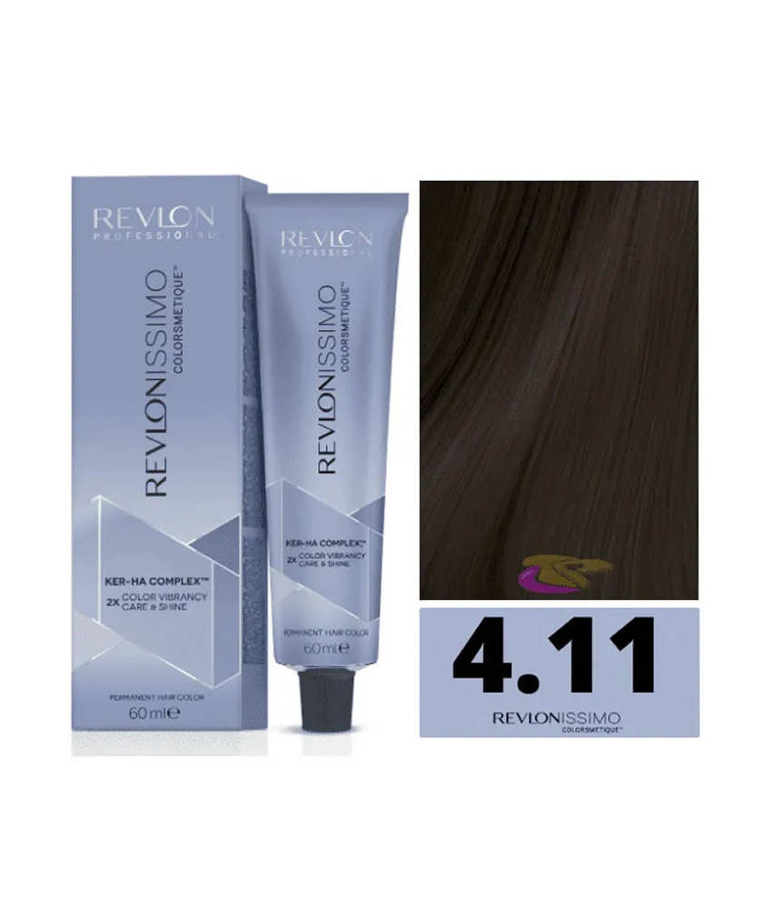 Revlon Revlonissimo Colorsmetique 4,11 Medium Chestnut Intense Ash 60ml - Couleur Intense pour Cheveux