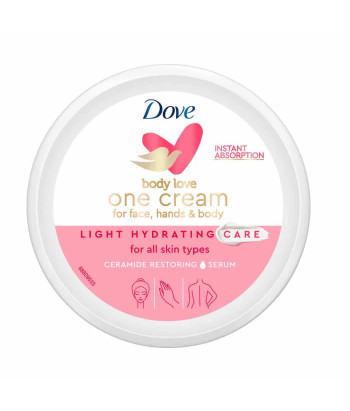 Dove Crème Hydratante Légère 3en1 Visage Mains Corps 250ml