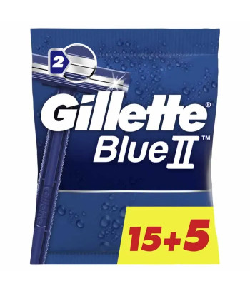 Gillette Blue II 15+5 Unités - Rasoirs jetables à prix avantageux