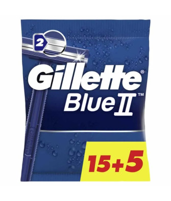 Gillette Blue II 15+5 Unités - Rasoirs jetables à prix avantageux
