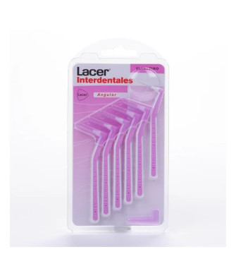 Brossettes interdentaires angulaires roses extra fines - Pack de 6