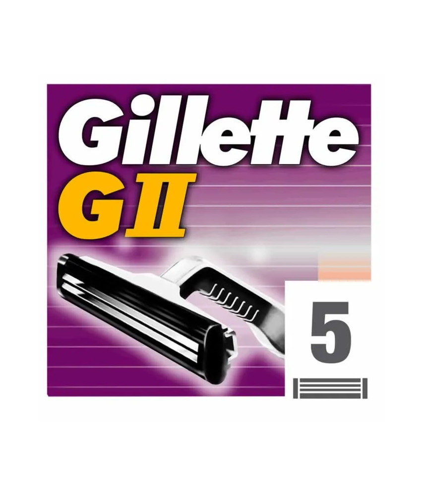 Rasoirs Gillette GII Recharge 5 Unités - Prêt pour un rasage impeccable