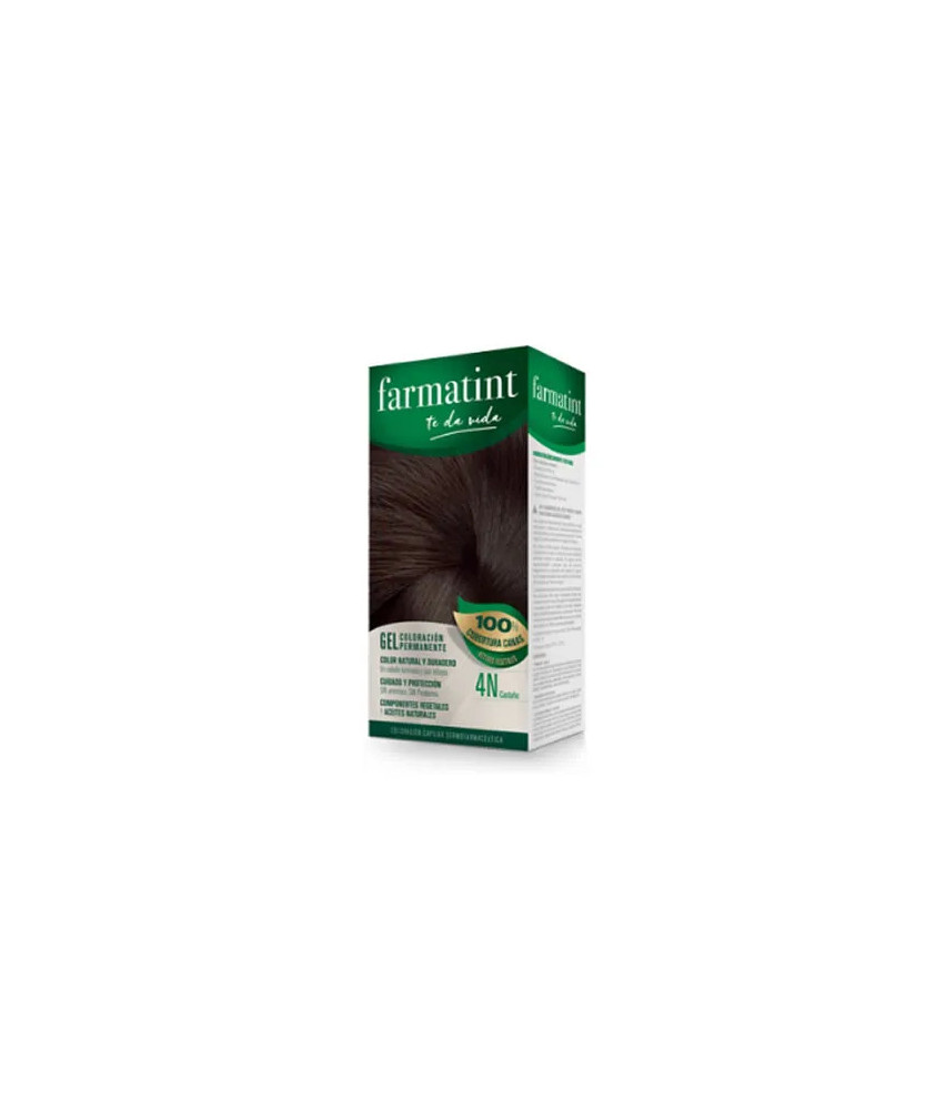 Farmatint Gel Coloration Permanent 4N Châtain 135ml - Style et Couleur