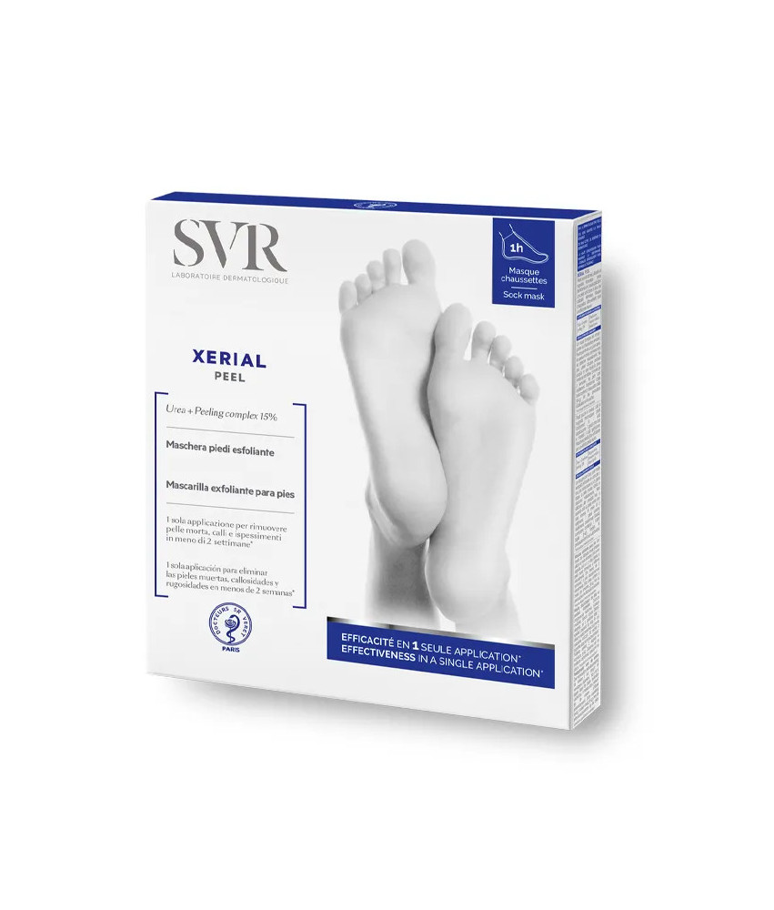 Masque exfoliant pieds SVR Xérial Peel : douceur en 2x20ml