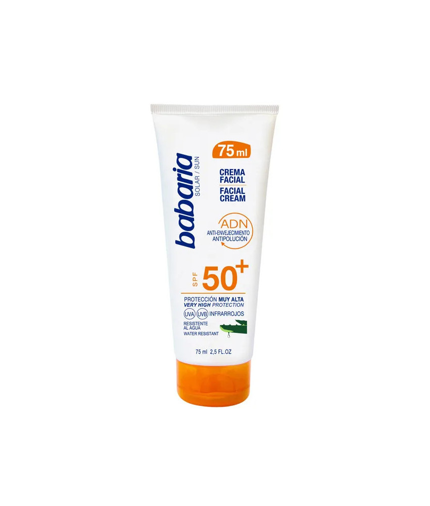 Protection maximale avec Babaria Crème Solaire Visage SPF50 Aloe Vera 75ml
